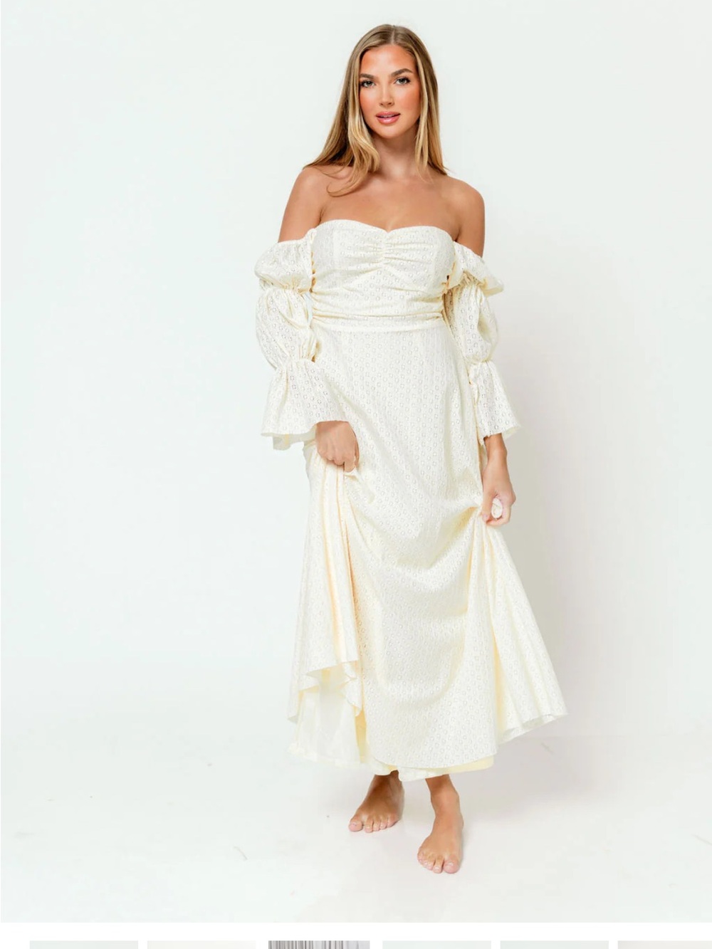 White maxi dress
